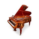 Y A RUSSIAN ROSEWOOD, GONCALO ALVES, TULIPWOOD AND MARQUETRY GRAND PIANO, THIRD QUARTER 19TH CENTURY