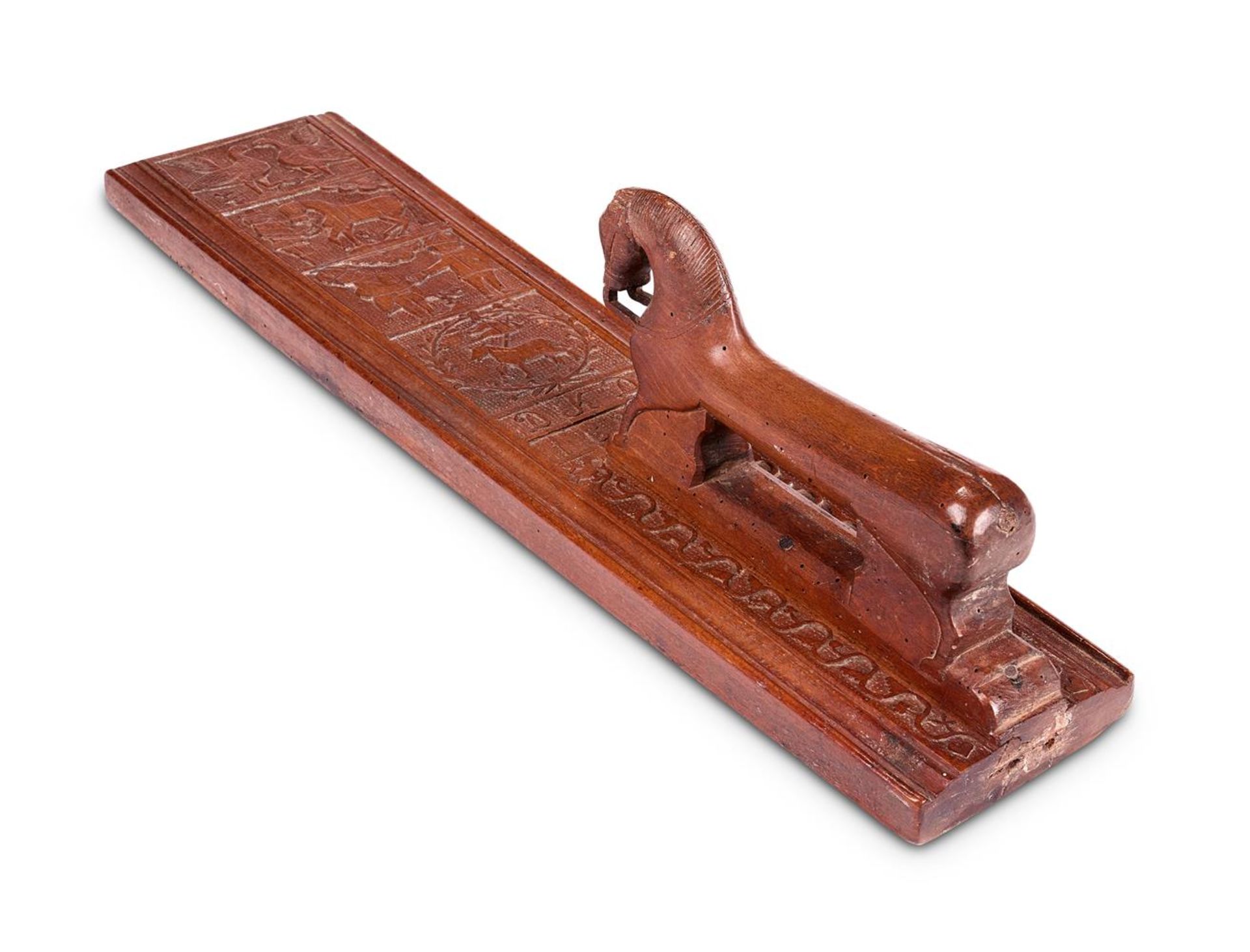A SWEDISH CARVED MANGLE BOARD, DATED 1827