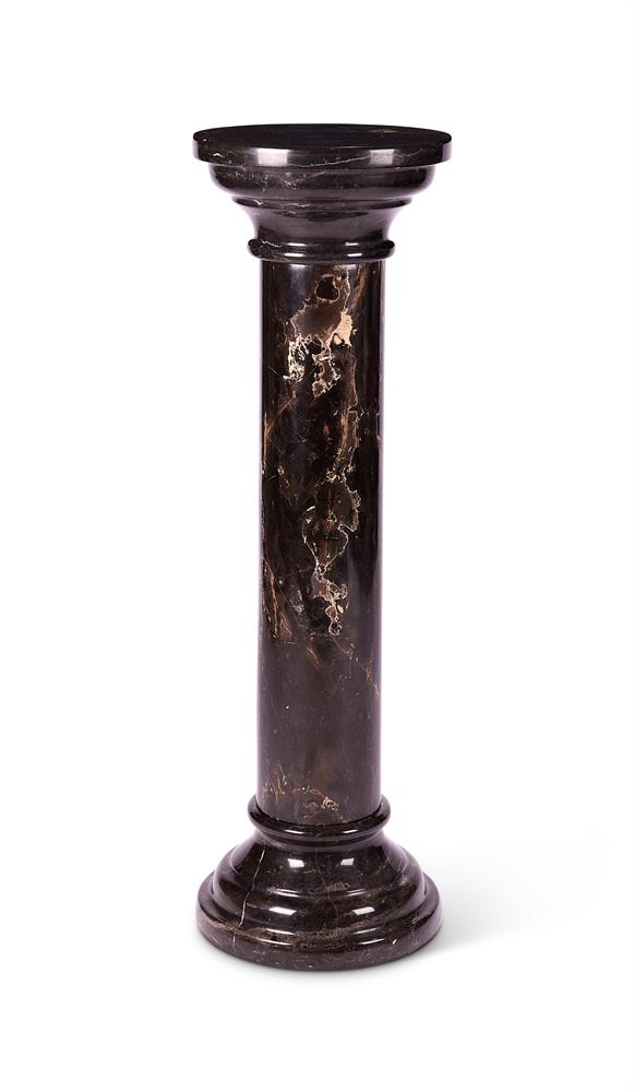 A VARIEGATED MARBLE COLUMN PEDESTAL, MID 19TH CENTURY