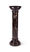 A VARIEGATED MARBLE COLUMN PEDESTAL, MID 19TH CENTURY