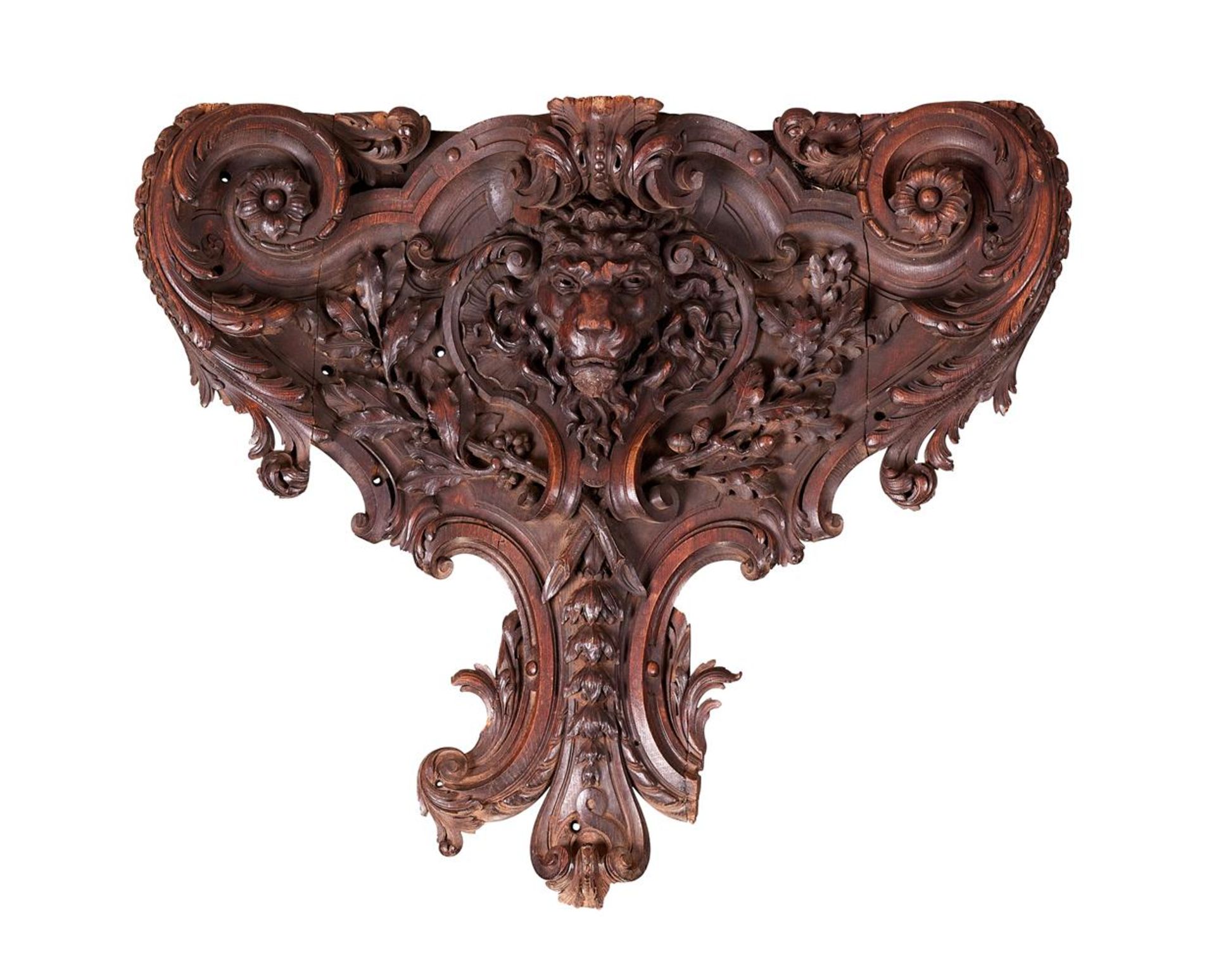 A LARGE VICTORIAN CARVED OAK PANEL, MID 19TH CENTURY