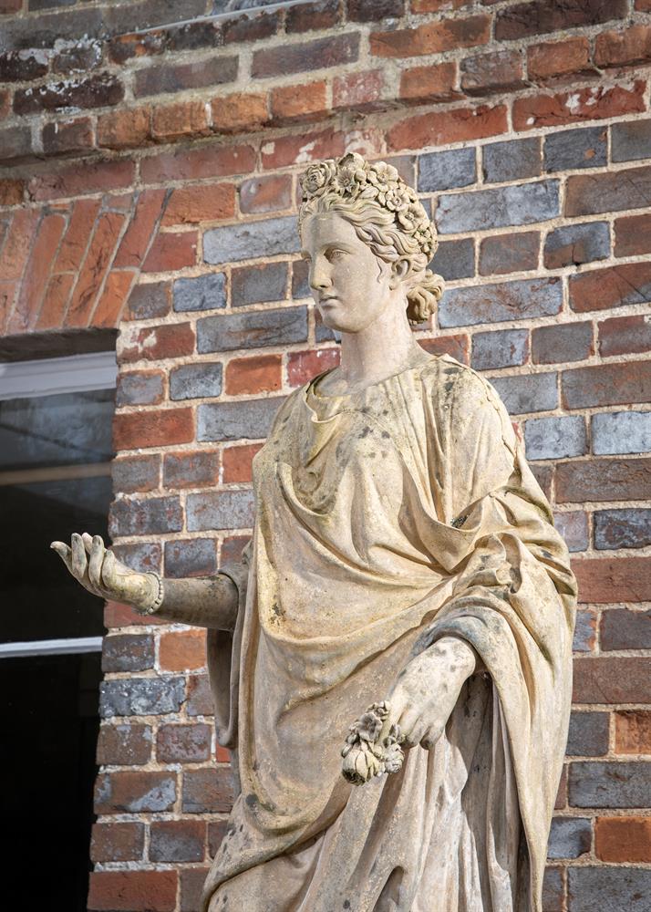 AFTER THE ANTIQUE, A RARE TERRACOTTA STATUE OF THE CAPITOLINE FLORA BY THE PULHAM POTTERY - Image 3 of 4
