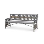 A RARE COALBROOKDALE CAST IRON GARDEN BENCH, LATE 19TH CENTURY