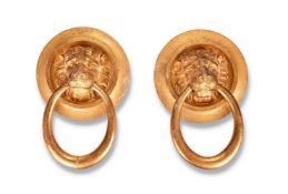 A PAIR OF GEORGE IV GILTWOOD CURTAIN TIE-BACKS, CIRCA 1830