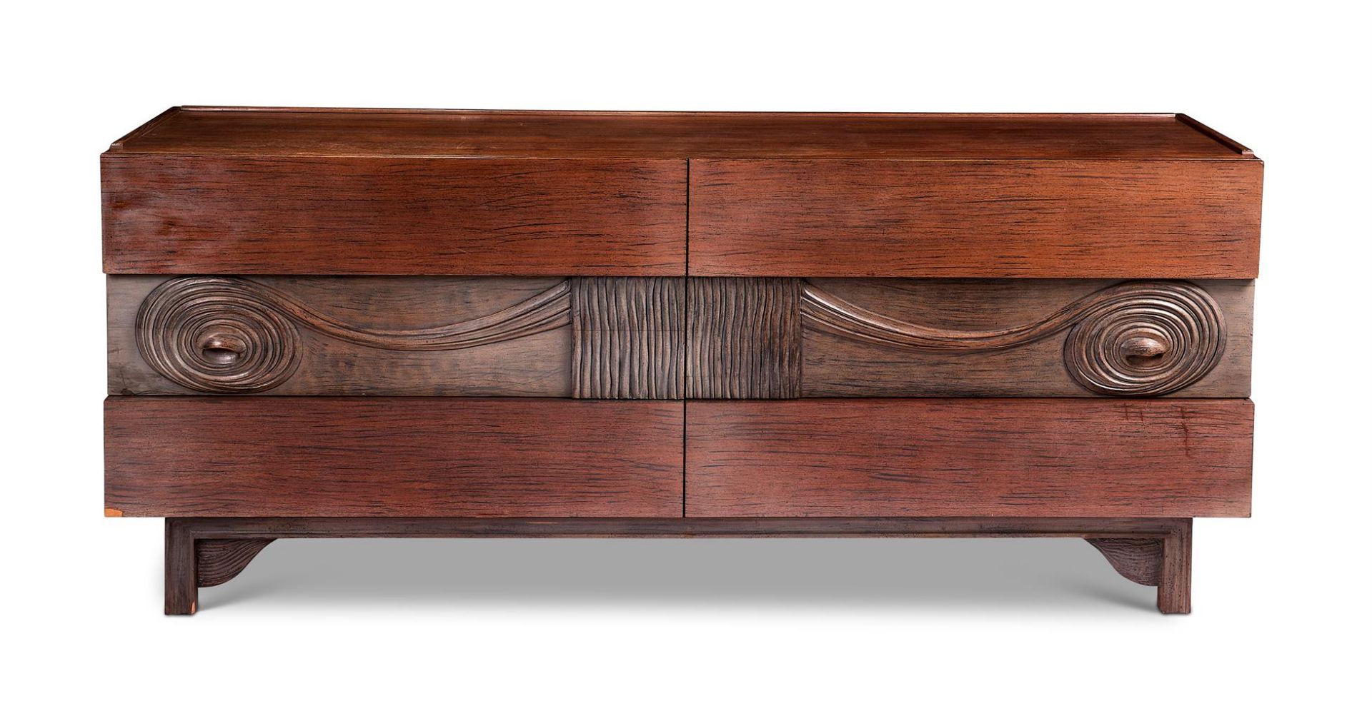 A SWEDISH CERUSED WALNUT SIDE CABINET DESIGNED BY EDMOND SPENCE, CIRCA 1955