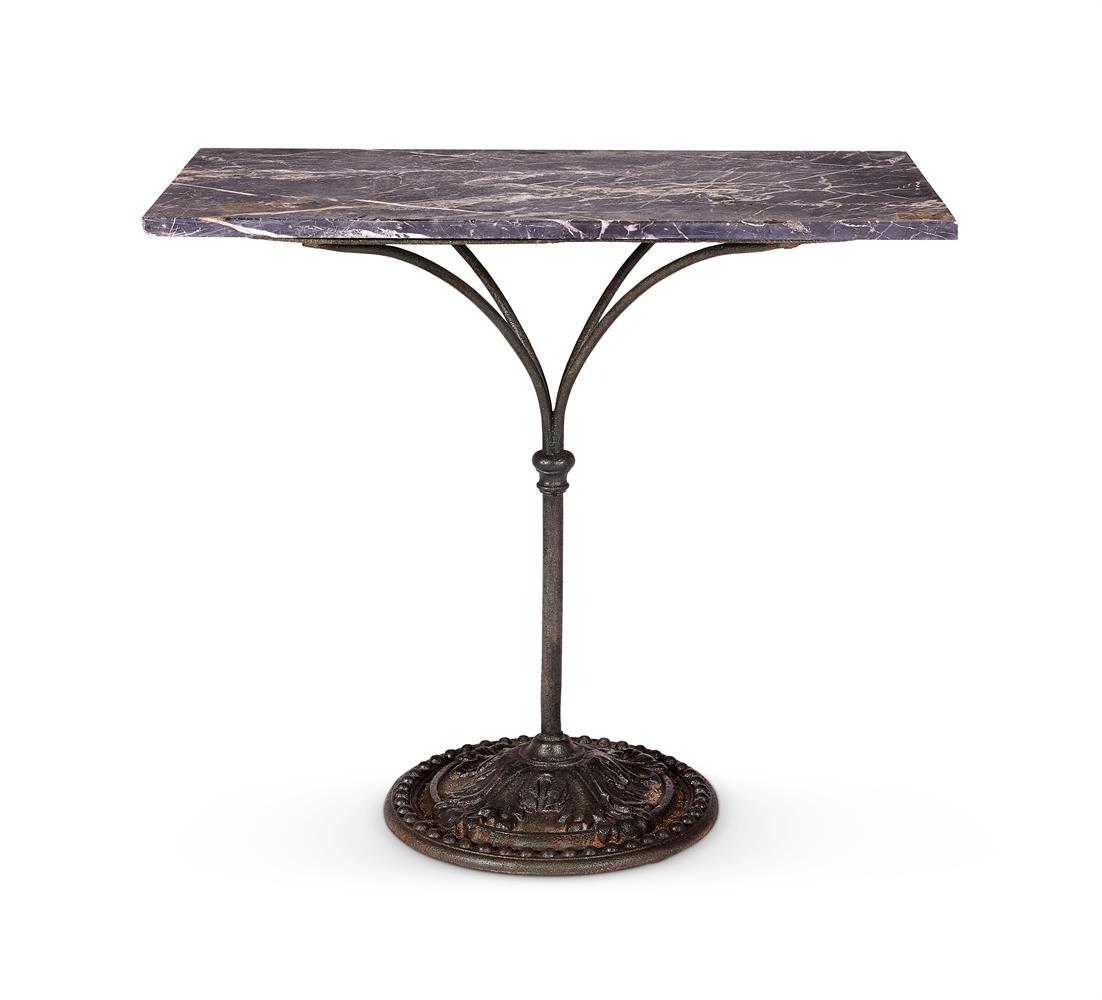 A VICTORIAN CAST IRON SIDE OR GARDEN TABLE, LATE 19TH CENTURY