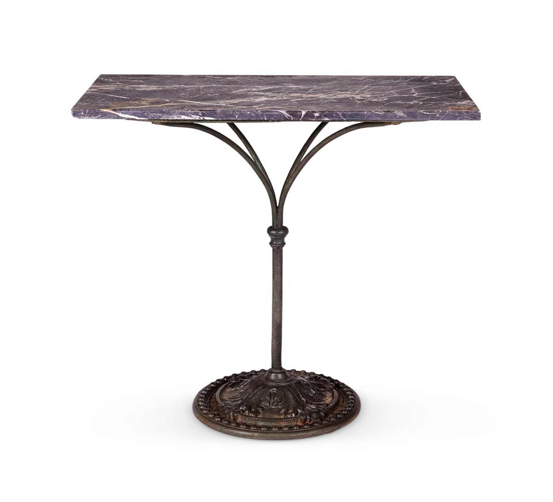 A VICTORIAN CAST IRON SIDE OR GARDEN TABLE, LATE 19TH CENTURY