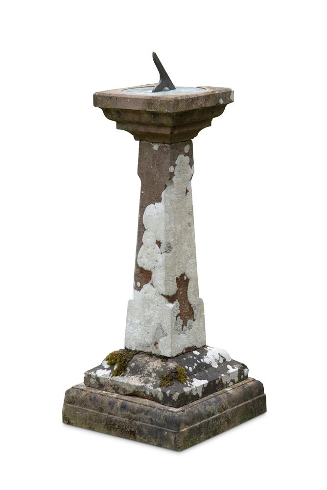 A RED SANDSTONE SUNDIAL, 19TH CENTURY