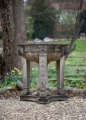 AFTER THE ANTIQUE, A LARGE AND IMPRESSIVE ITALIAN WHITE MARBLE FOUNTAIN, 19TH CENTURY