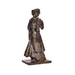 GABRIEL JEAN PAUL MOREAU-VAUTHIER (1871-1936), A BRONZE FIGURE OF AN ELEGANT EDWARDIAN LADY