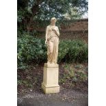 A RARE BLASHFIELD TERRACOTTA STATUE OF CERES, DATED 1871