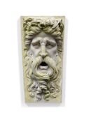 A CAST STONE FOUNTAIN MASK IN THE MANNER OF COADE, LATE 20TH CENTURY