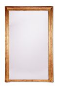 A FRENCH GILTWOOD OVERMANTEL MIRROR, MID 19TH CENTURY