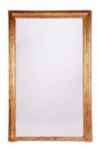 A FRENCH GILTWOOD OVERMANTEL MIRROR, MID 19TH CENTURY