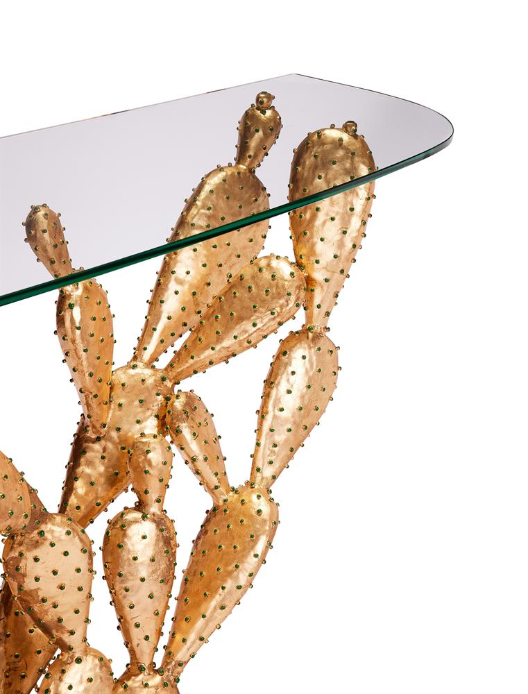 λ ALAIN CHERVET (BORN 1944), A GILT BRASS 'CACTUS' CONSOLE TABLE, 1996 - Image 2 of 2