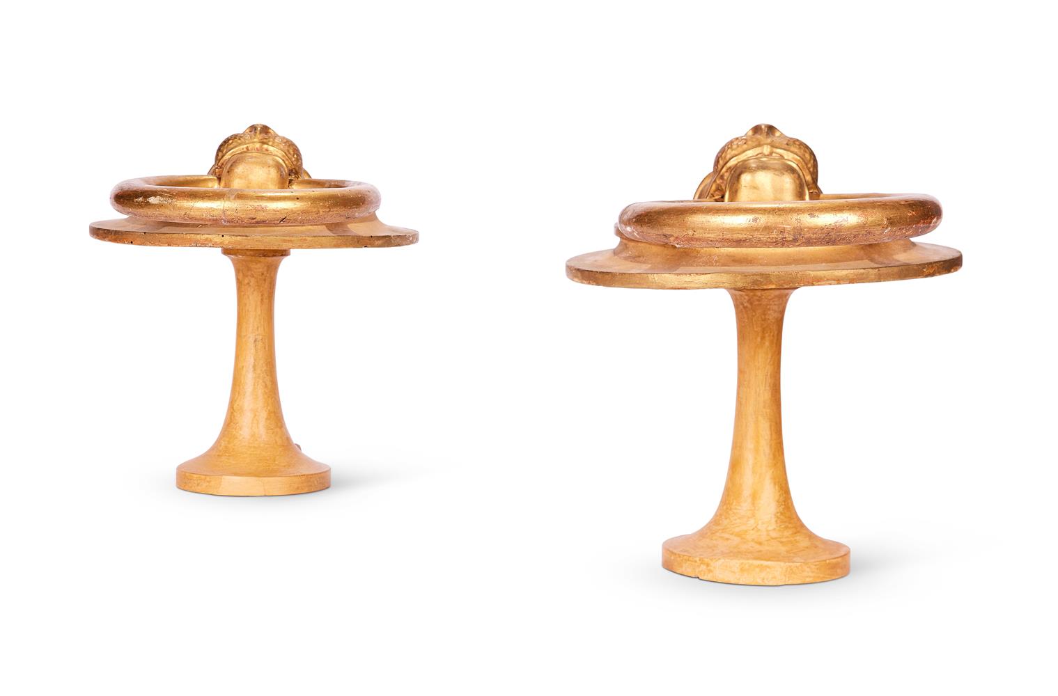 A PAIR OF GEORGE IV GILTWOOD CURTAIN TIE-BACKS, CIRCA 1830 - Image 2 of 2
