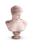 A WHITE MARBLE BUST OF VENUS D'ARLES, 19TH CENTURY