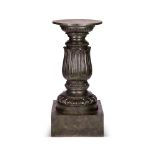 A CAST IRON PEDESTAL IN THE MANNER OF THE HANDYSIDE FOUNDRY, LATE 19TH CENTURY