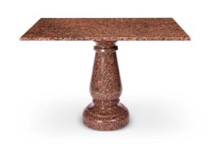 A SWEDISH POLISHED GRANITE CENTRE TABLE, 19TH CENTURY