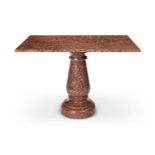 A SWEDISH POLISHED GRANITE CENTRE TABLE, 19TH CENTURY