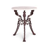 A VICTORIAN CAST IRON GARDEN TABLE IN THE MANNER OF COALBROOKDALE, SECOND HALF 19TH CENTURY