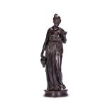 AFTER BERTEL THORVALDSEN (DANISH, 1770-1844), A CARVED WOOD FIGURE OF HEBE, MID 19TH CENTURY