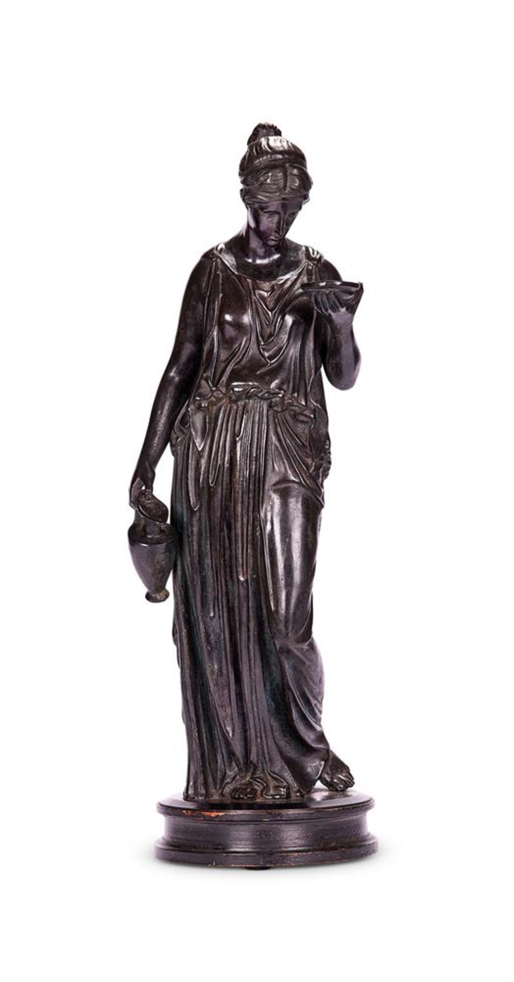 AFTER BERTEL THORVALDSEN (DANISH, 1770-1844), A CARVED WOOD FIGURE OF HEBE, MID 19TH CENTURY