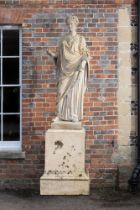 AFTER THE ANTIQUE, A RARE TERRACOTTA STATUE OF THE CAPITOLINE FLORA BY THE PULHAM POTTERY