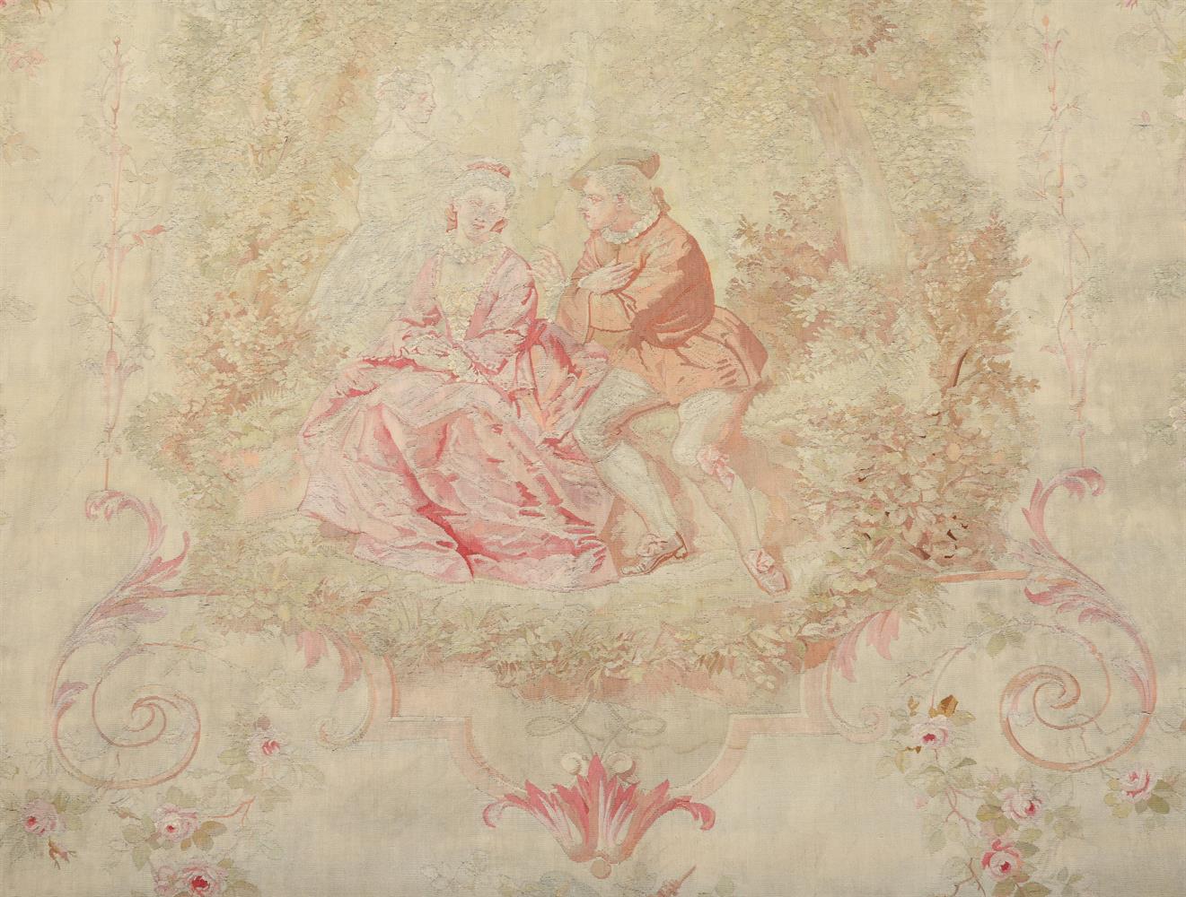 A BELGIAN WOVEN TAPESTRY IN AUBUSSON STYLE, LATE 19TH/EARLY 20TH CENTURY - Image 2 of 2