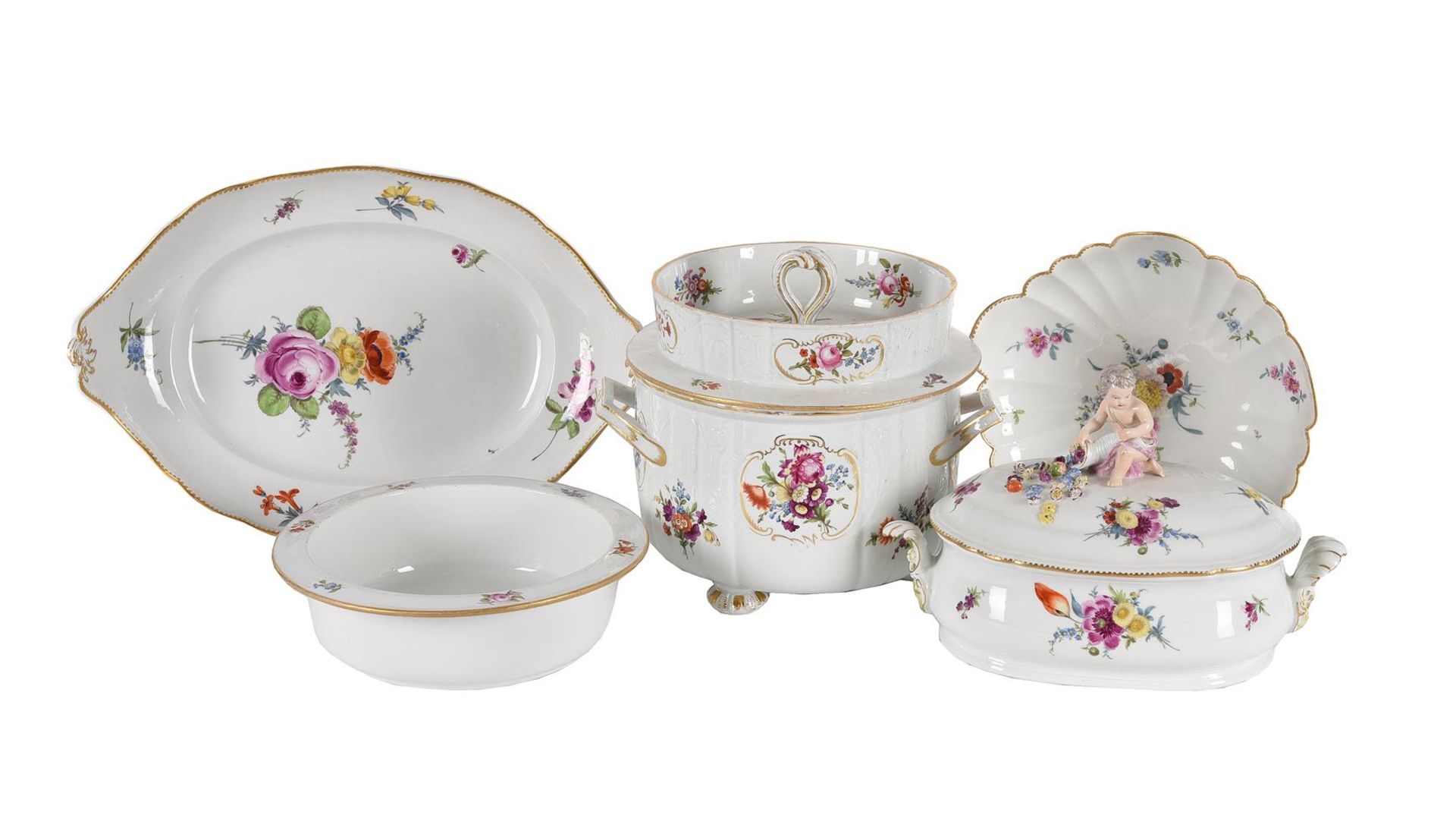 A SELECTION OF MEISSEN (PUNKT) PORCELAIN, CIRCA 1770