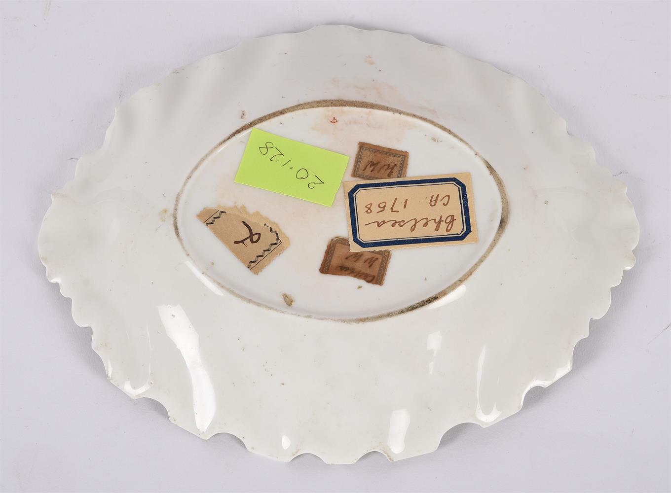 A CHELSEA PORCELAIN SILVER-SHAPED OVAL DISH, CIRCA 1756 - Image 2 of 2