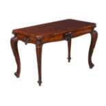 A VICTORIAN FIGURED WALNUT SIDE OR CENTRE TABLE, MID 19TH CENTURY