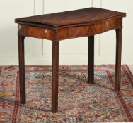 A GEORGE III MAHOGANY FOLDING CARD TABLE, CIRCA 1780