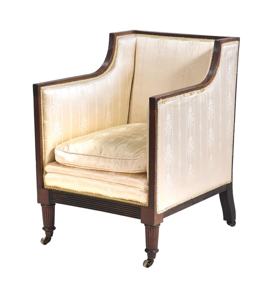 A MAHOGANY ARMCHAIR IN THE MANNER OF GILLOWS