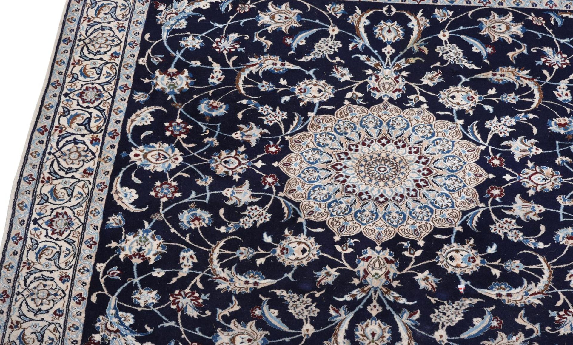 A TABRIZ PART SILK RUG, approximately 202 x 202cm - Image 2 of 2