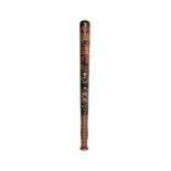 AN EARLY VICTORIAN PAINTED WOOD TRUNCHEON FOR THE HUNDRED OF WHALESBONE