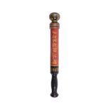 AN EARLY VICTORIAN DATED PARISH CONSTABLE'S TRUNCHEON