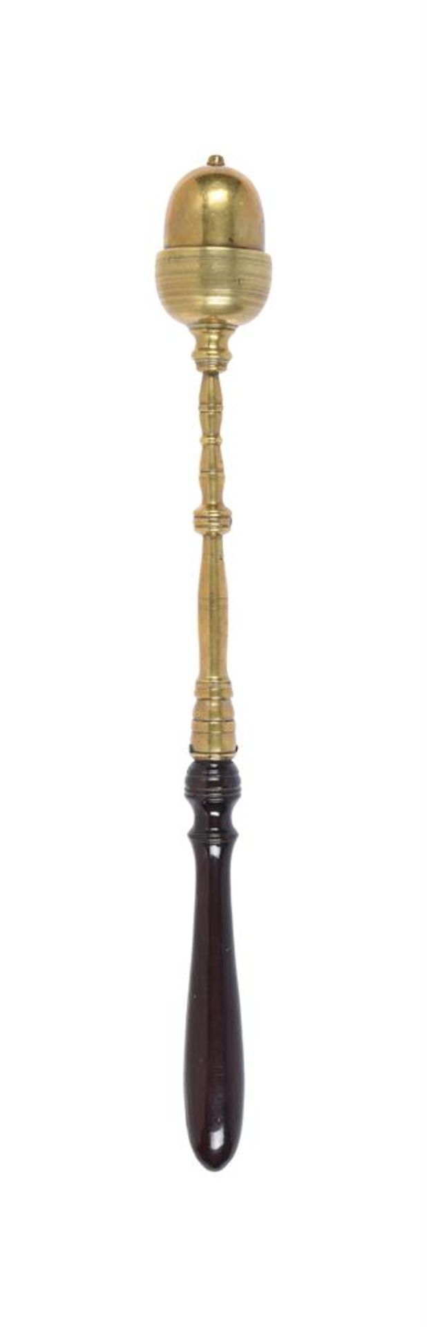 Y A VICTORIAN BRASS AND ROSEWOOD TRUNCHEON