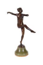 AFTER JOSEF LORENZL, A BRONZE MODEL OF A DANCER, MID 20TH CENTURY