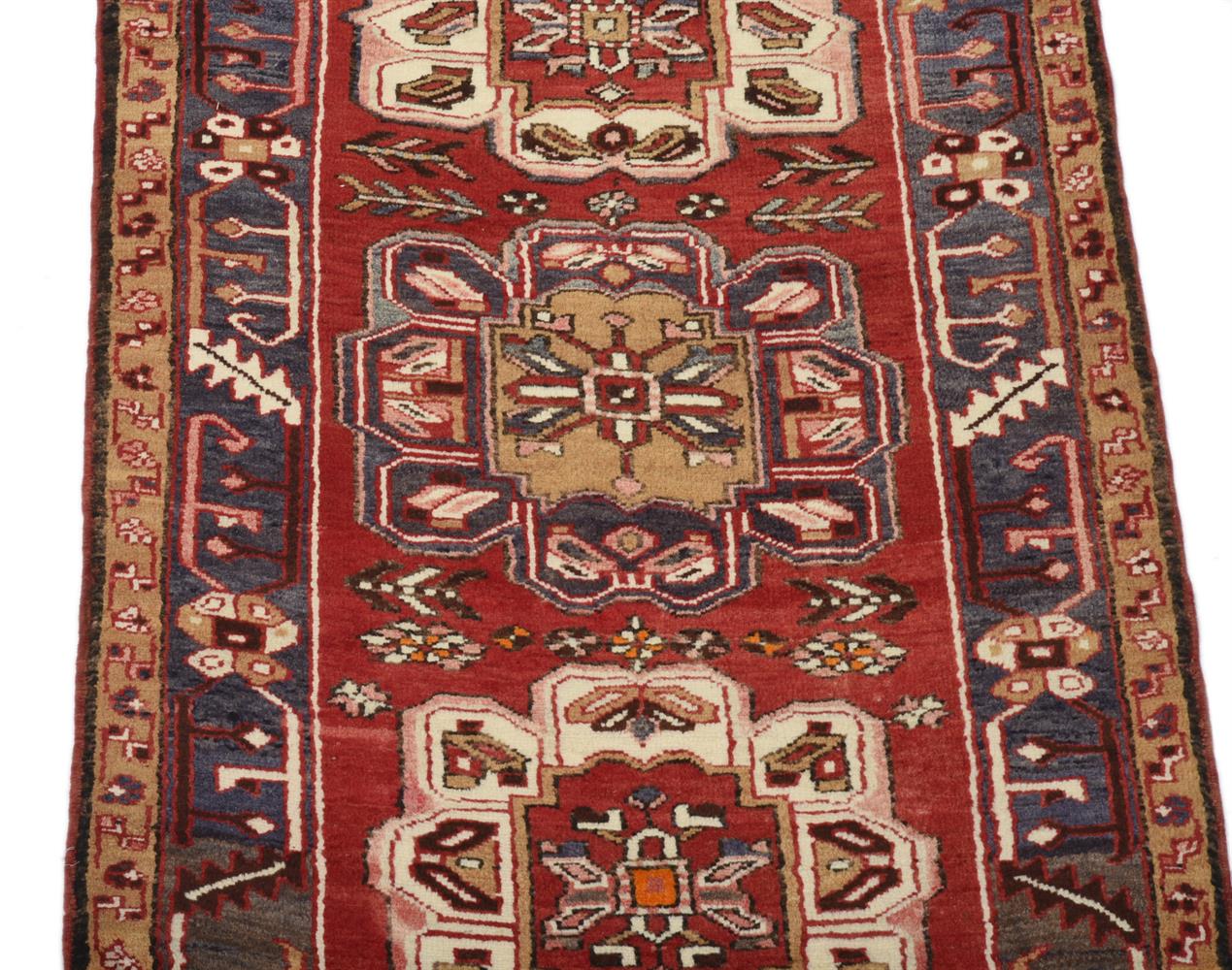 A CAUCASIAN RUNNER OR GALLERY CARPET - Image 3 of 3