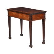 A GEORGE III MAHOGANY FOLDING GAMES TABLE, LATE 18TH CENTURY