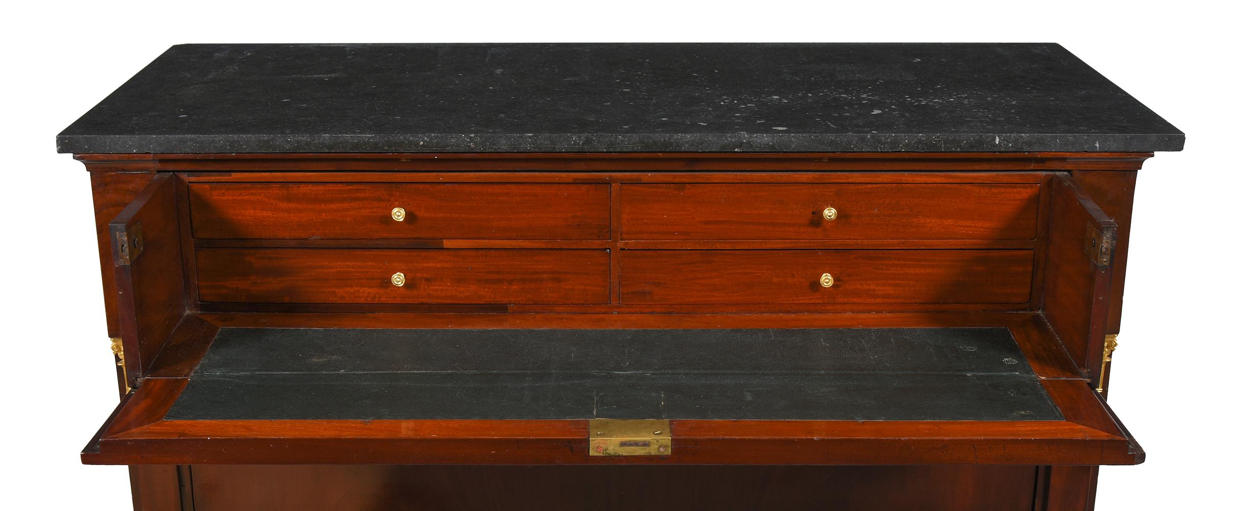 AN EMPIRE MAHOGANY AND ORMOLU MOUNTED SECRETAIRE CHEST, CIRCA 1820 - Image 2 of 4