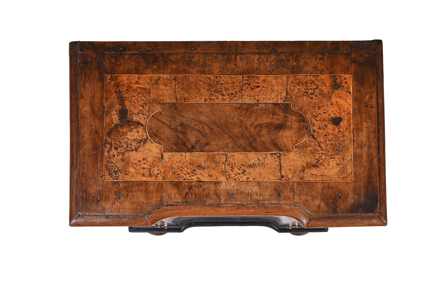 A CONTINENTAL WALNUT, BURR WALNUT AND EBONISED SIDE CABINET, 18TH CENTURY - Image 3 of 4
