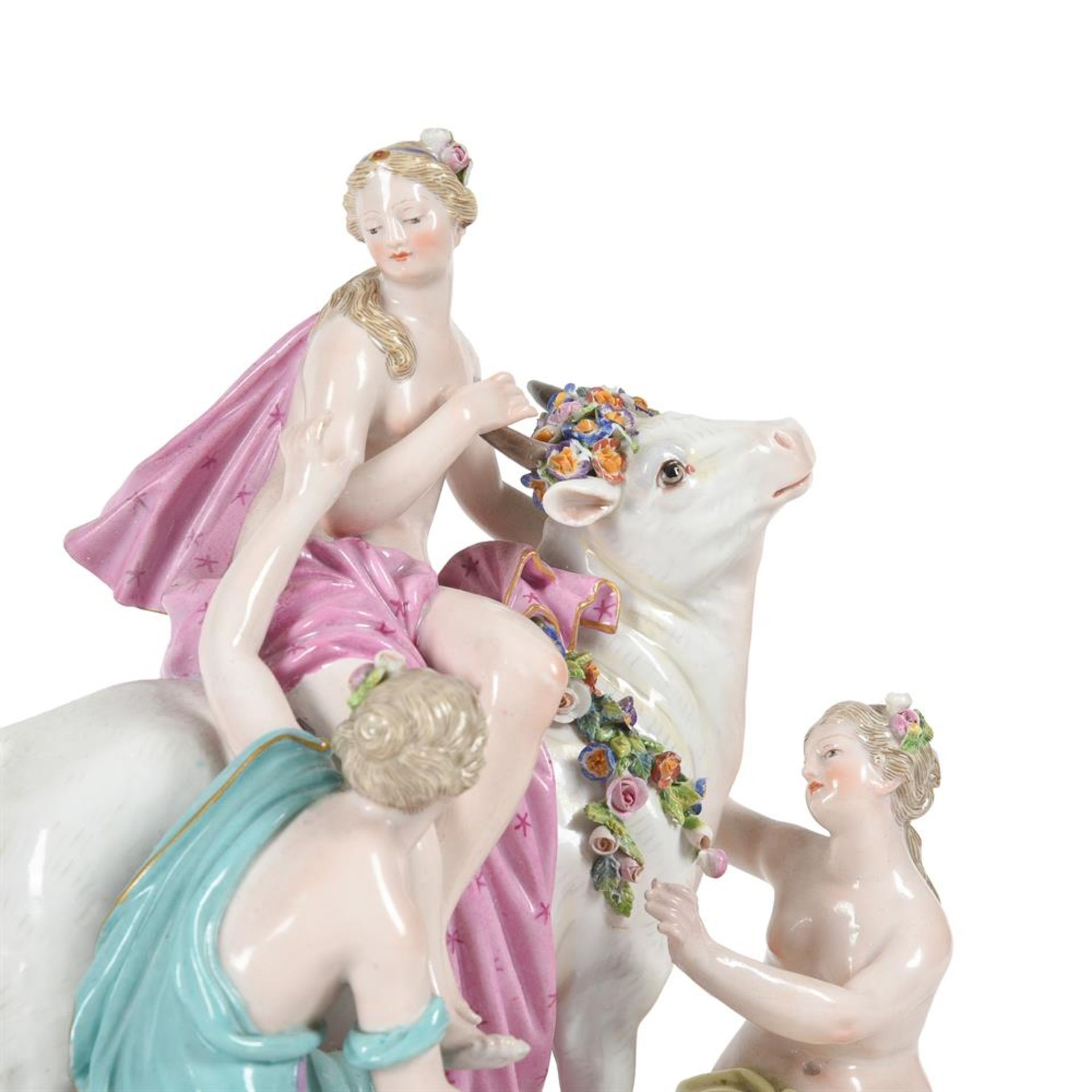 A MEISSEN PORCELAIN FIGURE OF EUROPA AND THE BULL, LATE 19TH CENTURY - Bild 2 aus 4