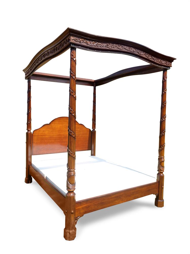 A MAHOGANY FOUR POSTER BED RECENTLY MANUFACTURED BY 'AND SO TO BED' - Image 2 of 2