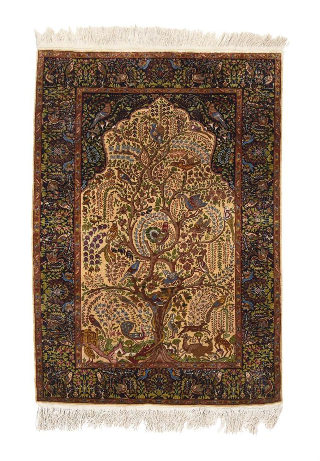 A KASHAN 'TREE OF LIFE' RUG