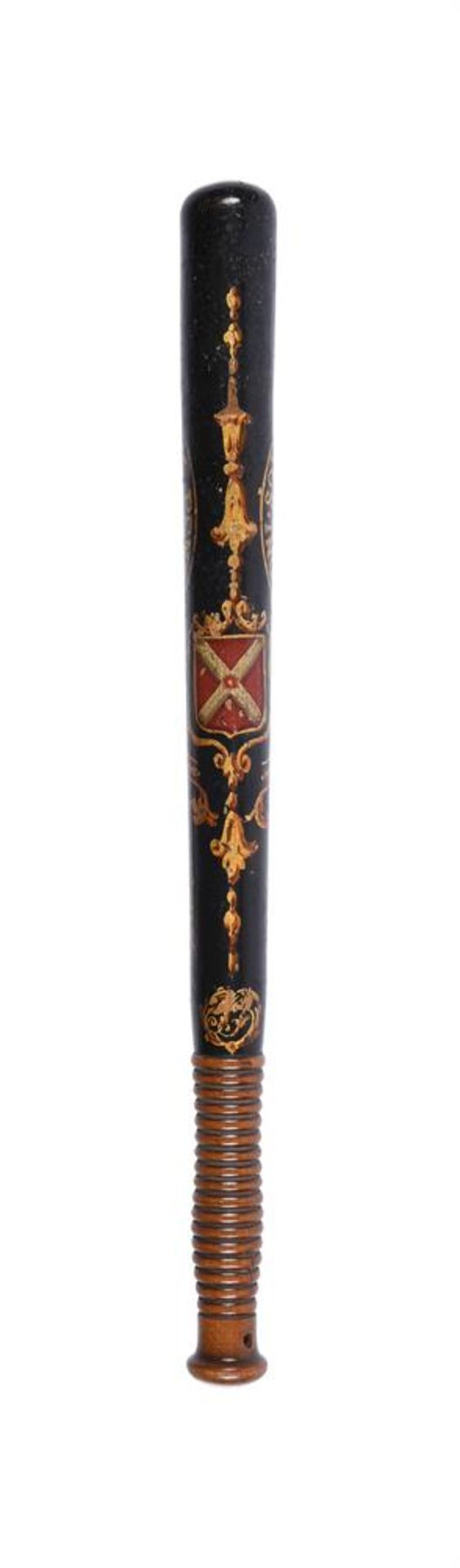 AN EARLY VICTORIAN PAINTED WOOD TRUNCHEON FOR THE HUNDRED OF WHALESBONE - Bild 2 aus 3