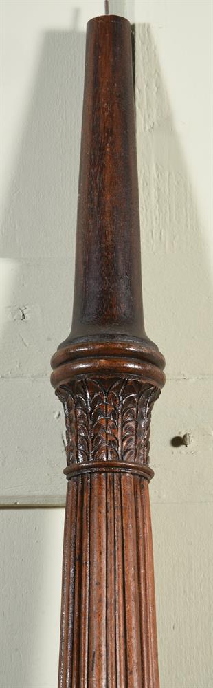 A CARVED MAHOGANY FOUR POST BED - Image 3 of 4