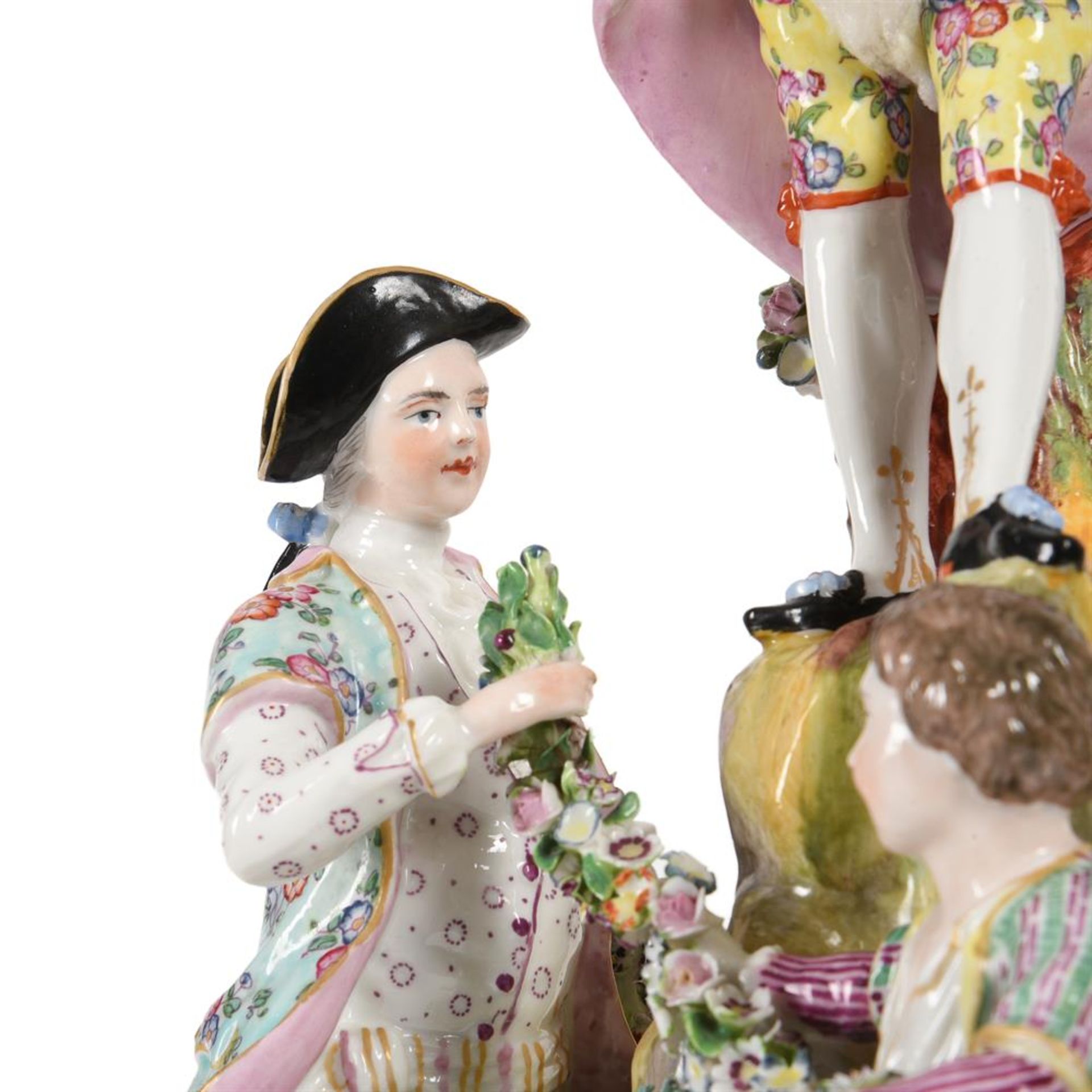 A GERMAN PORCELAIN FIGURAL GROUP IN MEISSEN STYLE, LATE 19TH CENTURY - Image 2 of 4