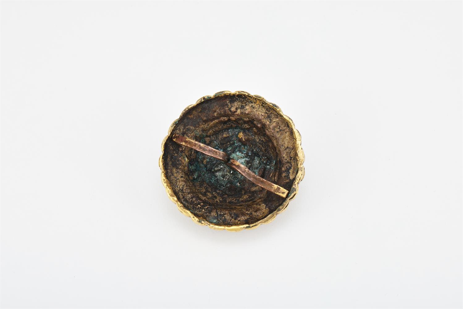 A Tibetan gilt-bronze belt 'dragon' centre ornament - Image 3 of 3